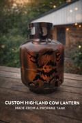 Custom Highland Cow Lantern – Plasma Cut Propane Tank
